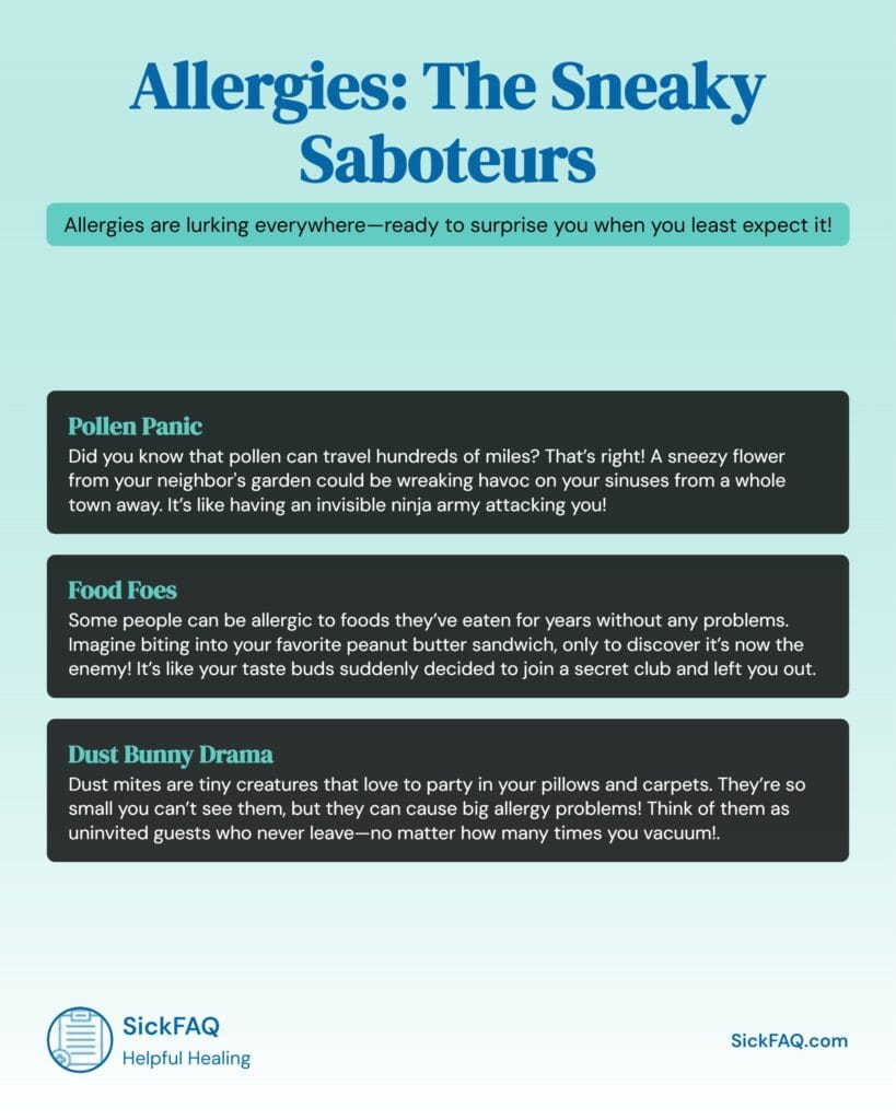 Allergies are The Sneaky Saboteurs Infographic