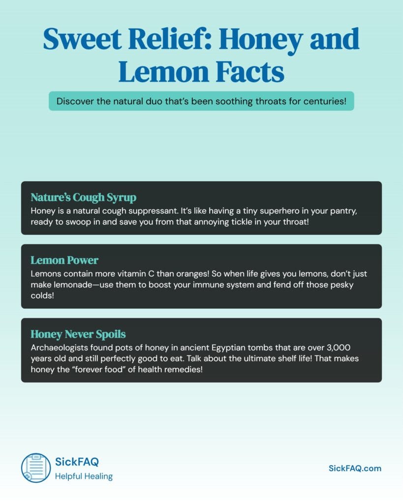 Honey and Lemon Facts Infographic