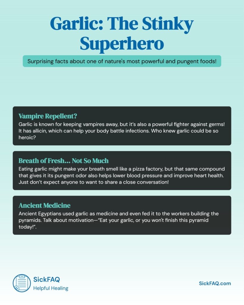 Garlic as The Stinky Superhero Infographic